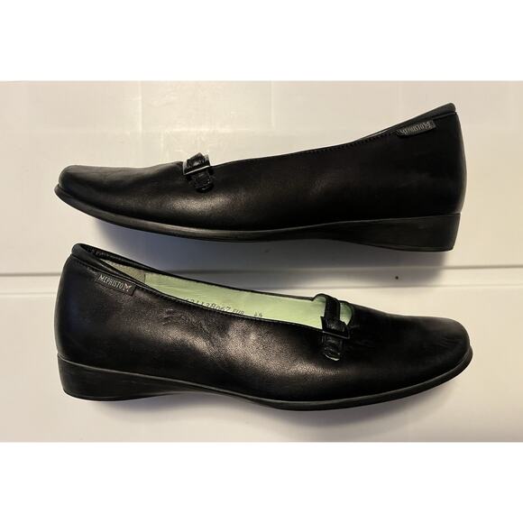Mephisto Mary Jane Flats Women 7M Shoes Black Leather Slip On Comfort Loafers - Picture 9 of 11